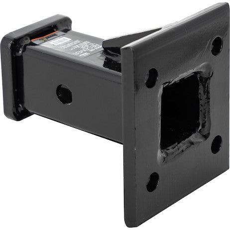Load image into Gallery viewer, Black Receiver Tube 2 Inch I.D. x 6 Inch Long Welded To 1/2 Inch Mounting Plate