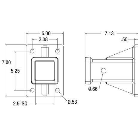 Load image into Gallery viewer, Bolt-On Receiver Tube For 2-1/2 Inch Receivers