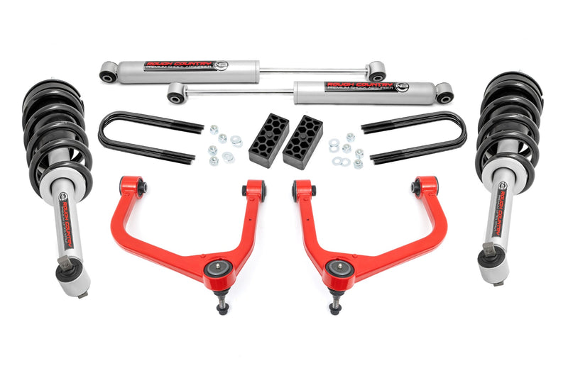 Load image into Gallery viewer, Rough Country 3.5 Inch Lift Kit, Rear Mono Leaf, N3 Rear Shocks - 2025-2026 Chevrolet Silverado 1500