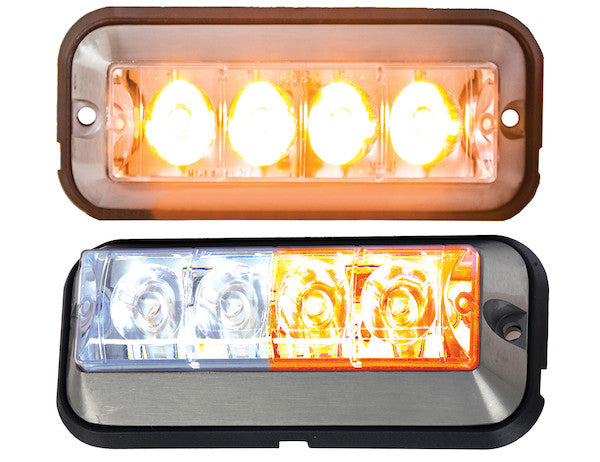 Load image into Gallery viewer, Raised 5 Inch Amber LED Strobe Light with 19 Flash Patterns