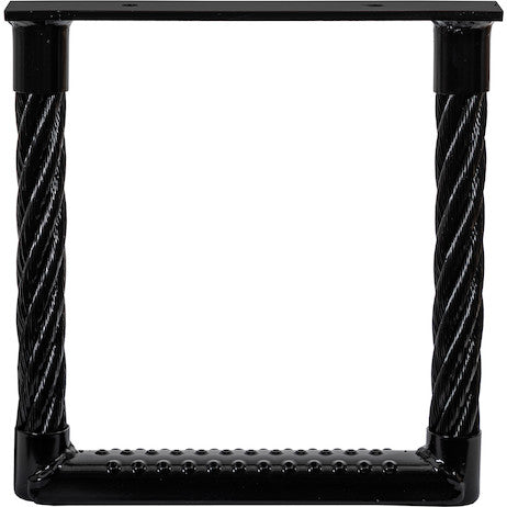 Load image into Gallery viewer, Black Powder Coated Cable Type Truck Step - 12 x 12 x 1.38 Inch Deep