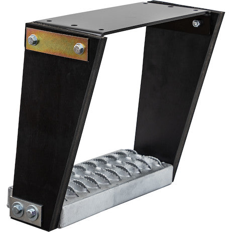 Load image into Gallery viewer, Flexible Rubber Step with Galvanized Steel Diamond Deck-Span Tread - 12x13 Inch