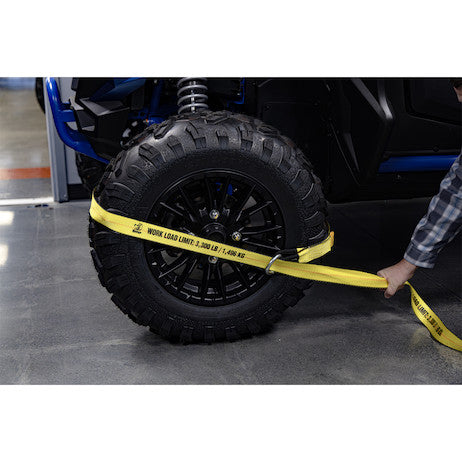 Load image into Gallery viewer, Tire Ratchet Tie-Down with Twisted Flat Snap Hook