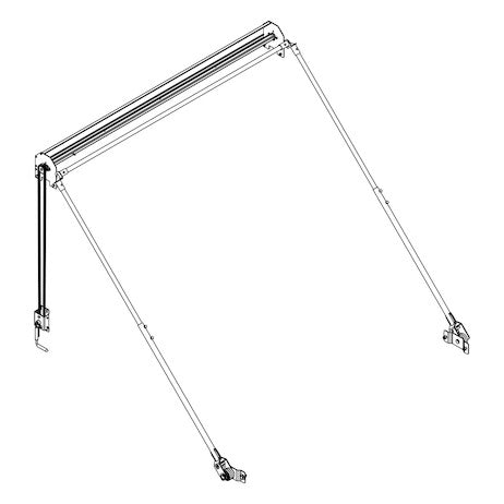 Load image into Gallery viewer, Steel Crank Arm Tarp System - 3 Springs Without Wind Deflector
