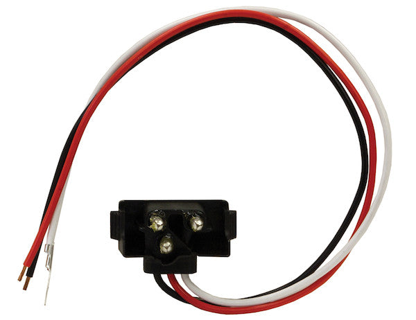 Load image into Gallery viewer, DOT Light Plug 3-Pin Straight Male With 2 Blunt Cut Ends And #10 Ring On Ground