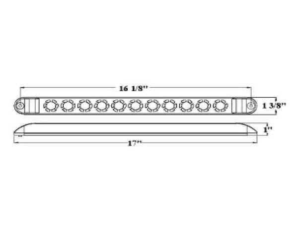 Load image into Gallery viewer, 17 Inch Red Slimline Stop/Turn/Tail Light With 9 LED