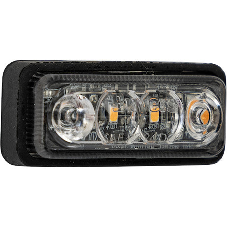 Load image into Gallery viewer, 2 Inch Rectangular Combination Marker-Strobe Light - Amber/Amber