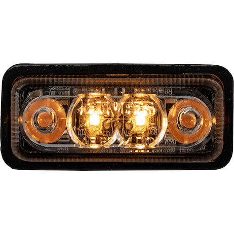 Load image into Gallery viewer, 2 Inch Rectangular Combination Marker-Strobe Light - Amber/Amber