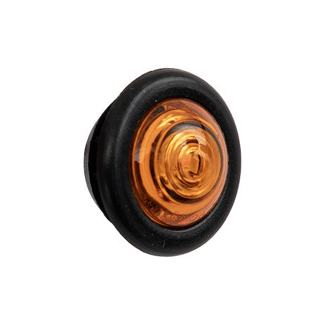 Load image into Gallery viewer, .75 Inch Round Marker Clearance Lights - 1 Amber LED with Stripped Leads