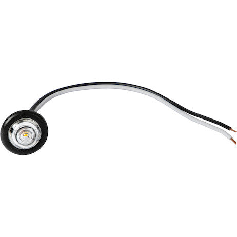 Load image into Gallery viewer, .75 Inch Round Marker Clearance Lights - 1 Amber LED with Clear Lens with Stripped Leads