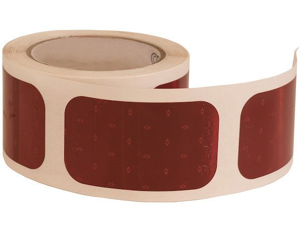 Load image into Gallery viewer, 3.5 Inch Red Rectangular DOT Stick-On Reflectors - 500 Per Roll