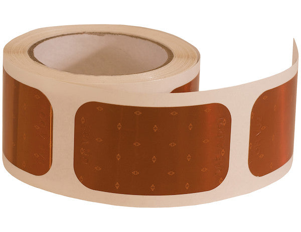 Load image into Gallery viewer, 3.5 Inch Amber Rectangular DOT Stick-On Reflectors - 500 Per Roll