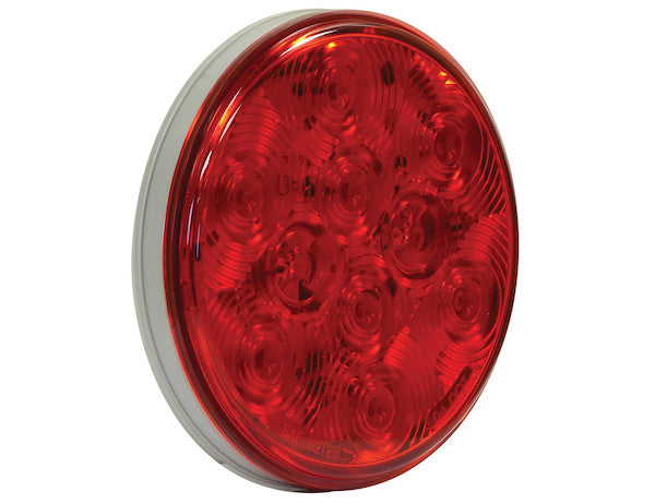 Load image into Gallery viewer, 4 Inch Red Round Stop/Turn/Tail Light With 10 LED With AMP-Style Connection