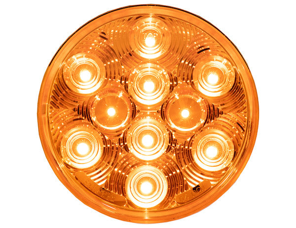 Load image into Gallery viewer, 4 Inch Amber Round Turn Signal Light Kit with 10 LEDs (PL-3 Connection, Light Only)
