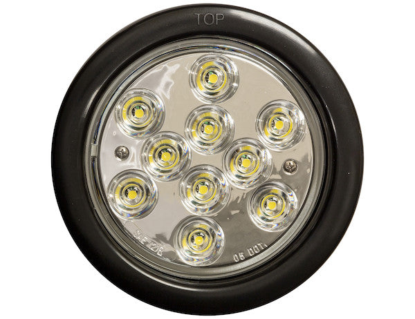 Load image into Gallery viewer, 4 Inch Clear Round Backup Light Kit With 10 LEDs (PL-2 Connection, Includes Grommet and Plug)