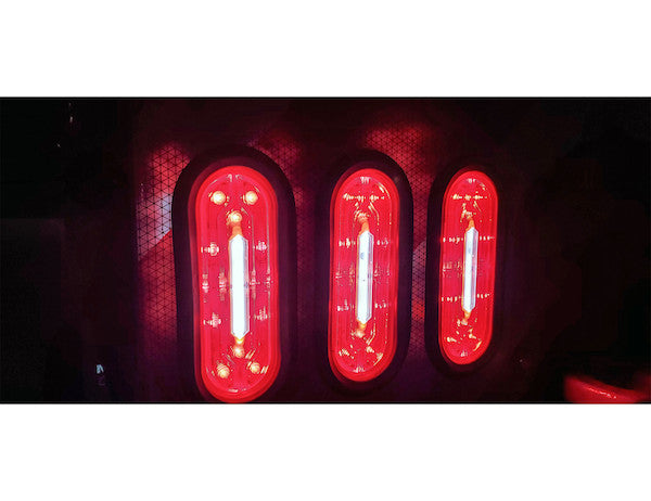 Load image into Gallery viewer, 6 Inch Oval Stop/Turn/Tail + Backup Combination Light with Light Stripe LED Tubes