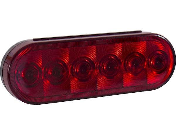 Load image into Gallery viewer, 6 Inch Red Oval Stop/Turn/Tail Light With 6 LEDs - Light Only