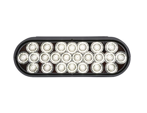 Load image into Gallery viewer, 6 Inch Clear Oval Backup Light Kit with 24 LEDs (PL-2 Connection, Includes Grommet and Plug)