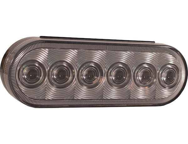 Load image into Gallery viewer, 6 Inch Clear Oval Backup Light Kit with 6 LEDs (PL-2 Connection, Includes Grommet and Plug)