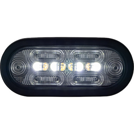 Load image into Gallery viewer, 6 Inch Combination LED Stop/Turn/Tail, Backup, and Amber/Clear Strobe Light with 22 LEDs