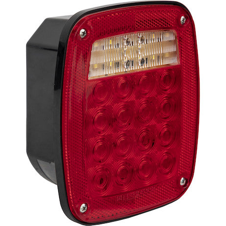 Load image into Gallery viewer, Driver Side 5.75 Inch Red Stop/Turn/Tail Light with License Plate Light