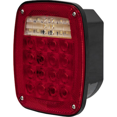 Load image into Gallery viewer, Driver Side 5.75 Inch Red Stop/Turn/Tail Light with License Plate Light