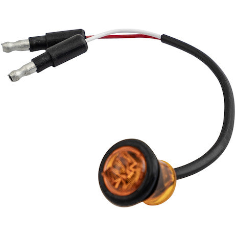 Load image into Gallery viewer, .75 Inch Round Marker Clearance Lights - 1 LED Amber With Male Bullets