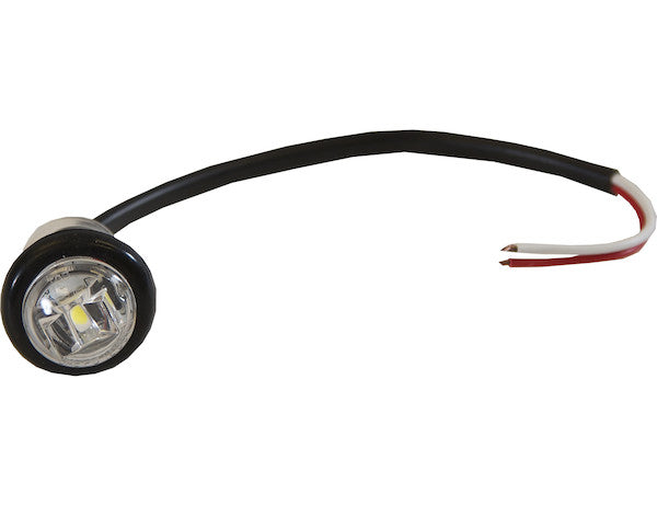 Load image into Gallery viewer, .75 Inch Round Marker Clearance Lights - 1 LED Clear With Stripped Leads