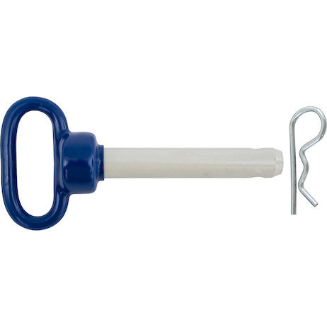 Load image into Gallery viewer, Blue Poly-Coated Handle on Steel Hitch Pin - 7/8 x 4-1/2 Inch Usable Length
