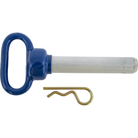 Load image into Gallery viewer, Blue Poly-Coated Handle on Steel Hitch Pin - 1 x 4-1/2 Inch Usable Length