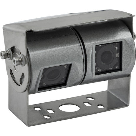 Load image into Gallery viewer, Stainless Steel Dual Lens Heated Waterproof Night Vision Color Camera with Audio