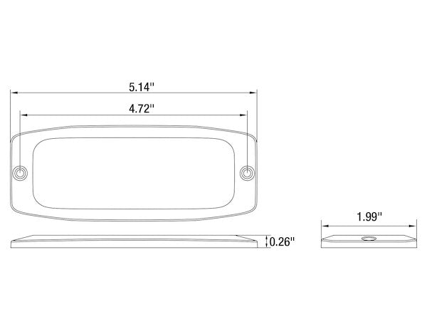 Load image into Gallery viewer, Amber/Clear Dual Row Ultra Thin 5 Inch LED Strobe Light