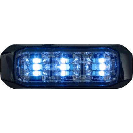Load image into Gallery viewer, 3-1/2 Inch Wide Angle Tri-Color LED Strobe Light, Amber/Blue/Clear