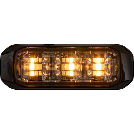 Load image into Gallery viewer, 3-1/2 Inch Wide Angle Tri-Color LED Strobe Light, Amber/Blue/Clear