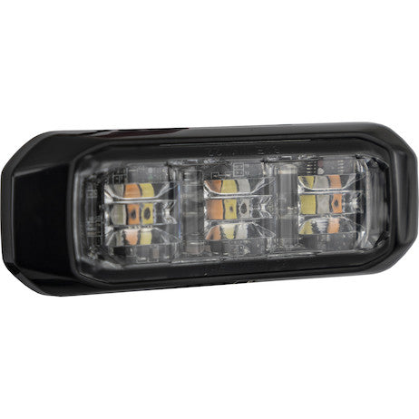 Load image into Gallery viewer, 3 1/2 Inch Wide Angle Tri-Color LED Strobe Light, Amber/Green/Clear