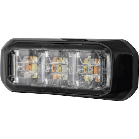 Load image into Gallery viewer, 3 1/2 Inch Wide Angle Tri-Color LED Strobe Light, Amber/Green/Clear