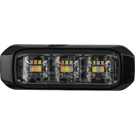 Load image into Gallery viewer, 3 1/2 Inch Wide Angle Tri-Color LED Strobe Light, Amber/Green/Clear