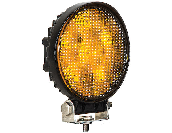 Load image into Gallery viewer, Post-Mounted 4.5 Inch Amber LED Strobe Light