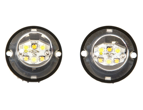 Load image into Gallery viewer, 25 Foot Amber/Clear Bolt-On Hidden Strobe Kits With In-Line Flashers With 6 LED