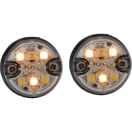 Load image into Gallery viewer, 25 Foot Amber/Clear Push-On Hideaway Strobe Kit With In-Line Flashers With 6 LED