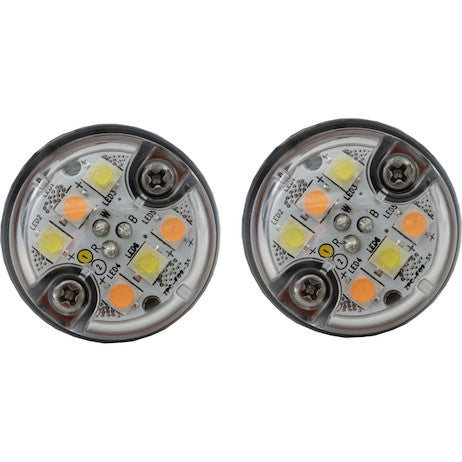 Load image into Gallery viewer, 25 Foot Amber/Clear Push-On Hideaway Strobe Kit With In-Line Flashers With 6 LED