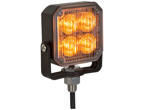 Load image into Gallery viewer, Post-Mounted 3 Inch Amber LED Strobe Light