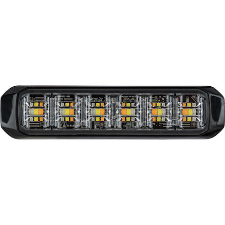 Load image into Gallery viewer, 5 Inch Wide Angle Tri-Color LED Strobe Light, Amber/Blue/Clear