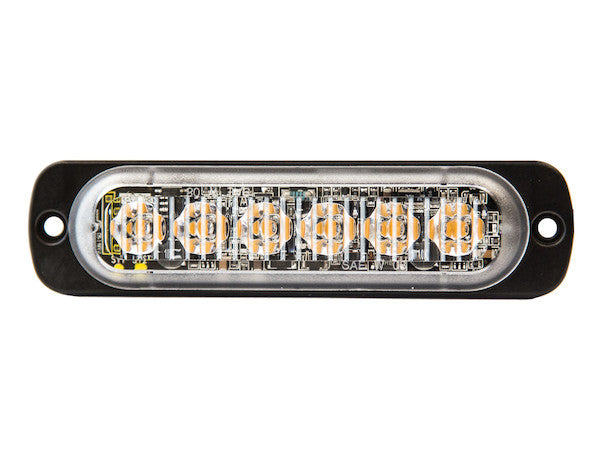 Load image into Gallery viewer, Thin 4.5 Inch Amber/Clear Horizontal LED Strobe Light