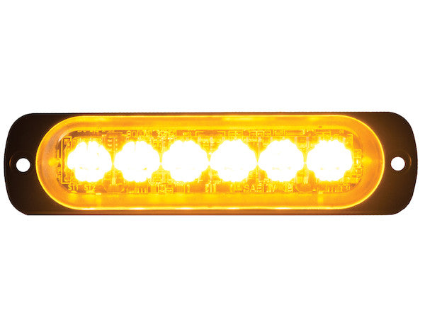 Load image into Gallery viewer, Thin 4.5 Inch Amber Horizontal LED Strobe Light