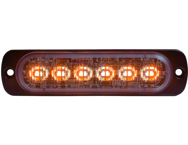Load image into Gallery viewer, Amber/Red Dual Color Thin 4.5 Inch Wide LED Strobe Light