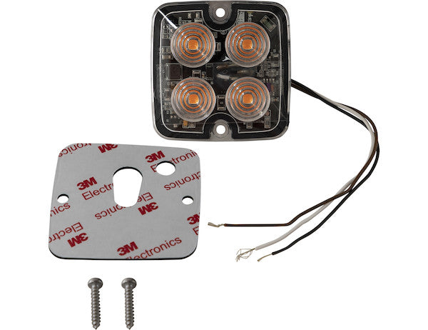 Load image into Gallery viewer, Ultra Thin Square 2 Inch LED Strobe Light - Amber