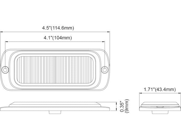 Load image into Gallery viewer, Thin Dual Row 4.5 Inch Amber/Clear LED Strobe Light