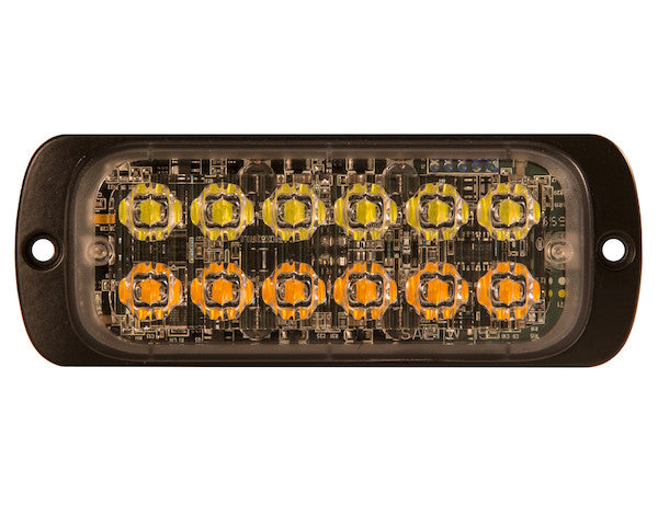 Load image into Gallery viewer, Thin Dual Row 4.5 Inch Amber/Clear LED Strobe Light