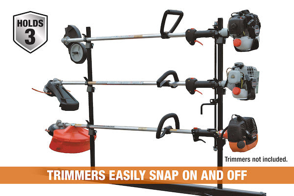 Load image into Gallery viewer, 3-Position Snap-In Lockable Trimmer Rack for Open Landscape Trailers